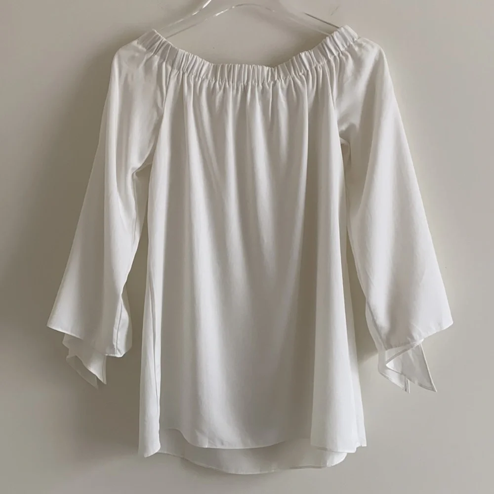 *NWOT* Mustard Seed 3/4 Sleeve Off-Shoulder Blouse - Picture 4 of 15